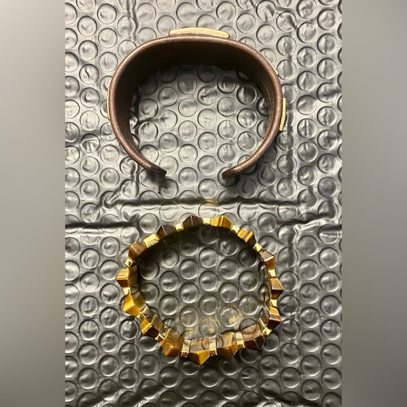 Rustic Cuff Brown & Gold Bracelet Bundle - Picture 2 of 8